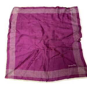 Christian Dior Vintage Silk Handkerchief Bandana Pocket Square Scarf 17”